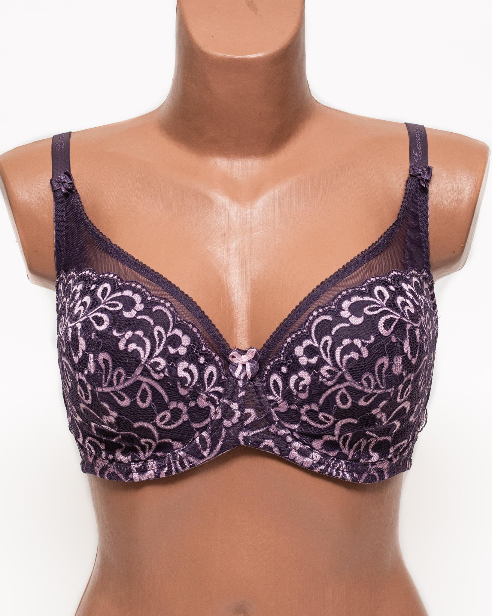 Бюстгальтер з кісточками Lanny Mode напівпоролон 90G Сіро-бузковий (11958)