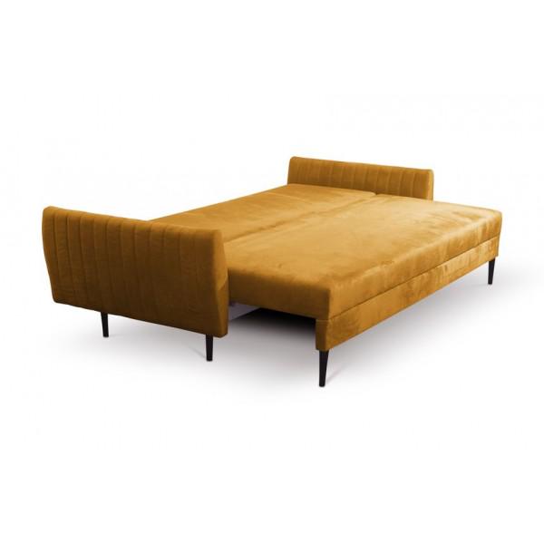 Диван розкладний Perfect Home Frezja натуральне дерево ДСП/тканина Velluto 8 Гірчичний (49501) - фото 2 Диван розкладний Perfect Home Frezja натуральне дерево ДСП/тканина Velluto 8 Гірчичний (49501) - фото 2