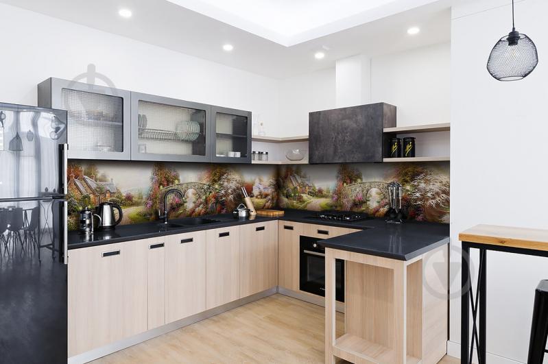 Скинали на кухню Zatarga «Каменный Мост» 600х3000 мм виниловая 3Д наклейка кухонный фартук самоклеящаяся Z180481/2