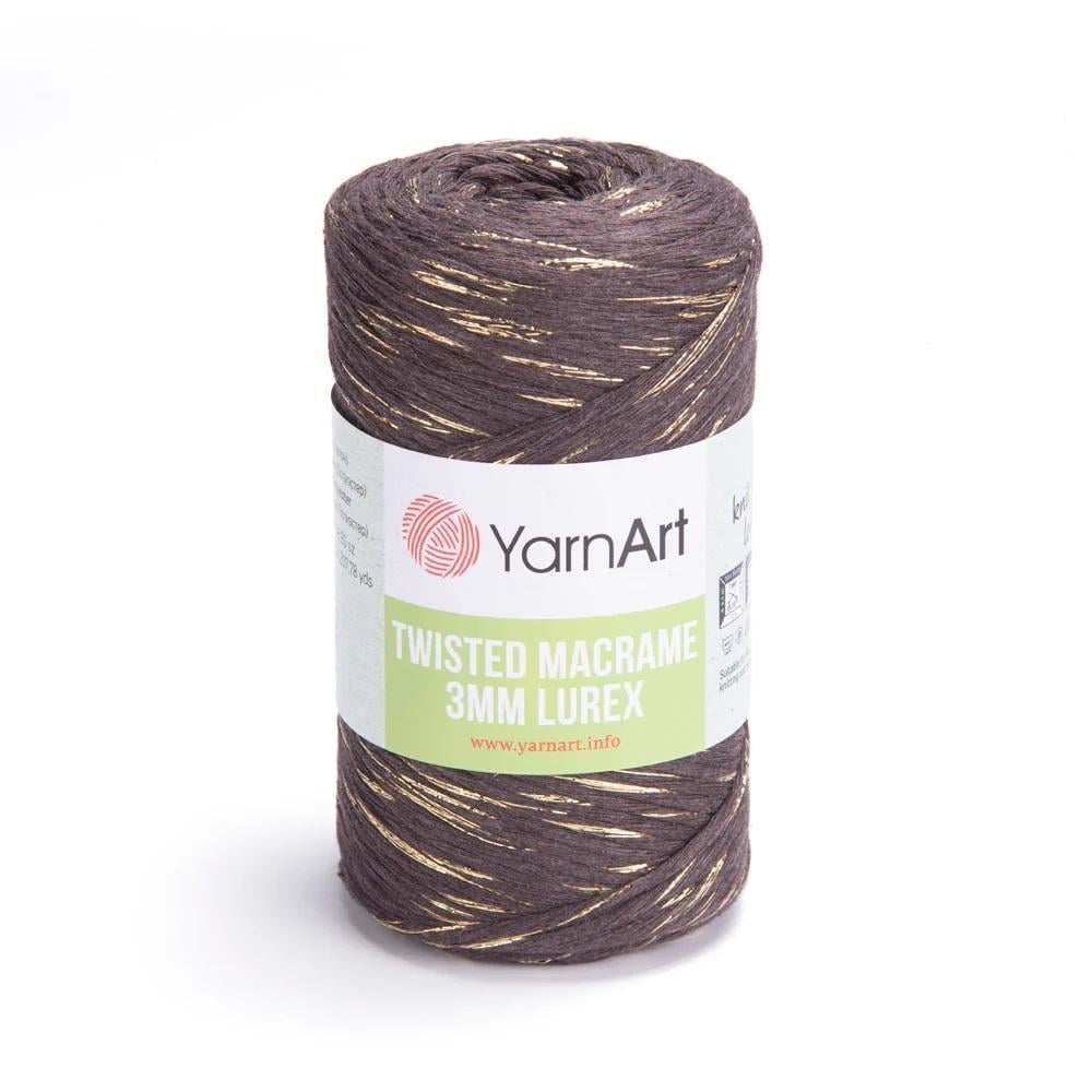 Шпагат з люрексом Twisted Macrame Lurex 3 мм 250 г Шоколад №769