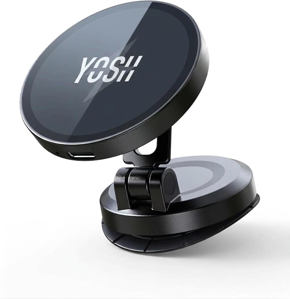 Держатель автомобильный зарядный YOSH MagSafe беспроводной 15W для панели приборов
