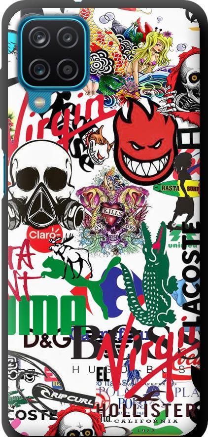 Чехол на Samsung Galaxy M12 M127F Many different logos (4022b-2360-42517)