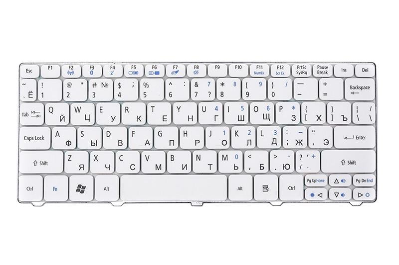 Клавиатура Power для ноутбука ACER Aspire One 521 eMachines 350 без фрейма Белый