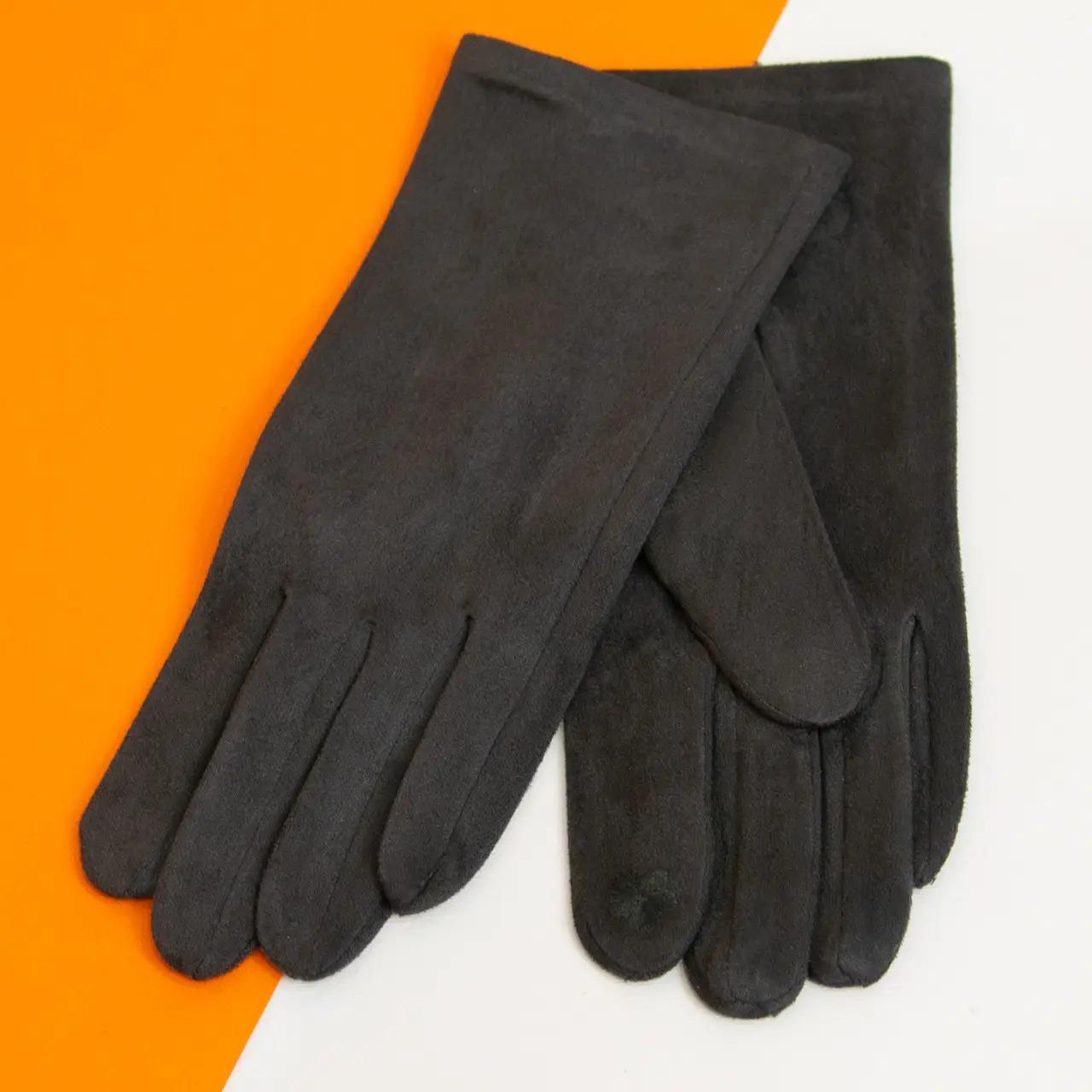 Рукавички жіночі замшеві для сенсорних телефонів L (№20-1-1)