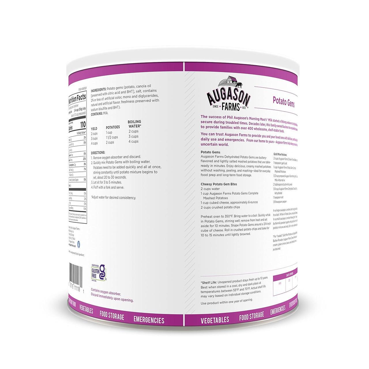 Сублимированное картофельное пюре Augason farms 45 порций (101088) - фото 2 Сублимированное картофельное пюре Augason farms 45 порций (101088) - фото 2