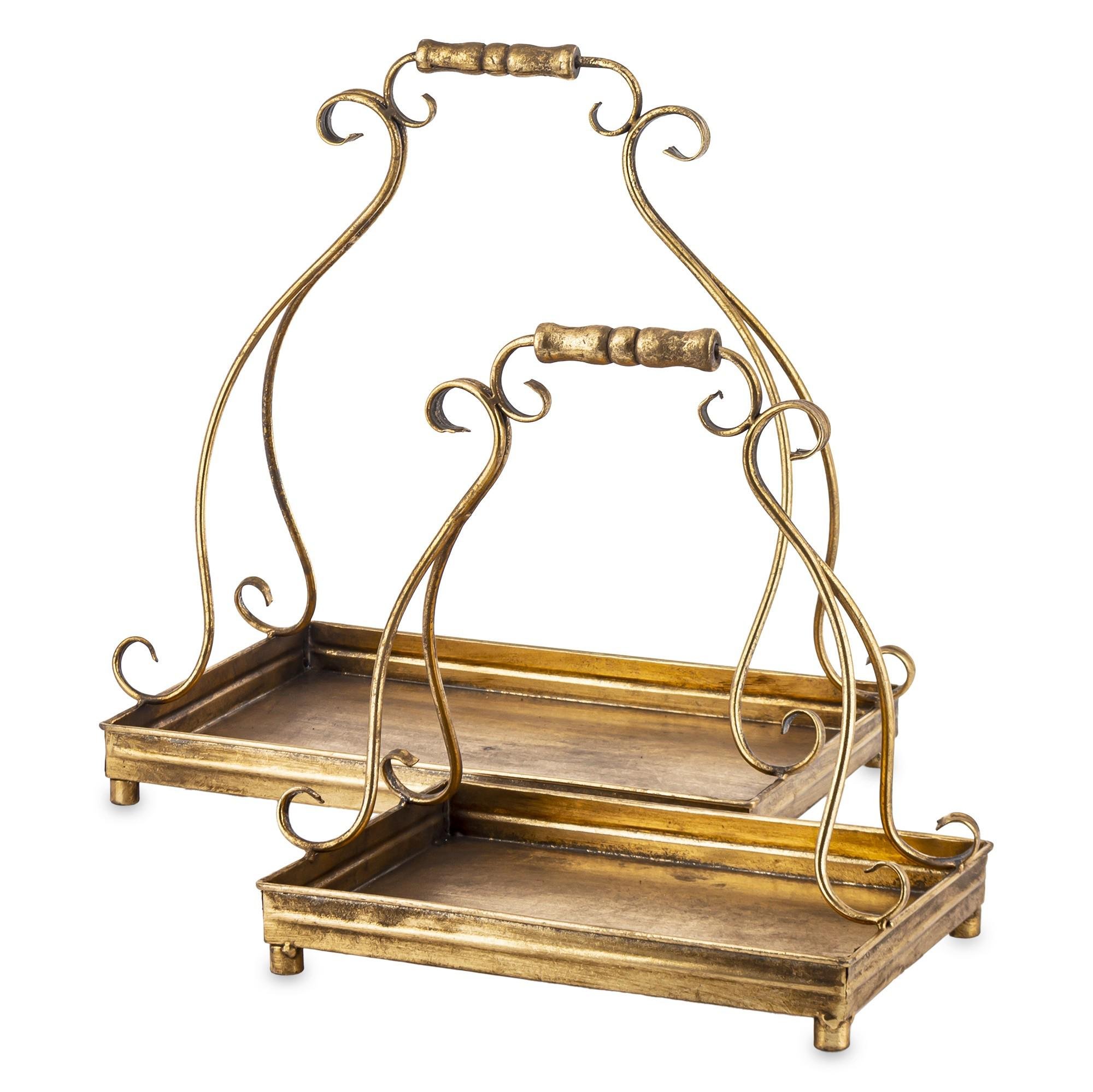 Набор подносов декоративных 2 шт. 41x41,5x26/31x32x21 см (145953)