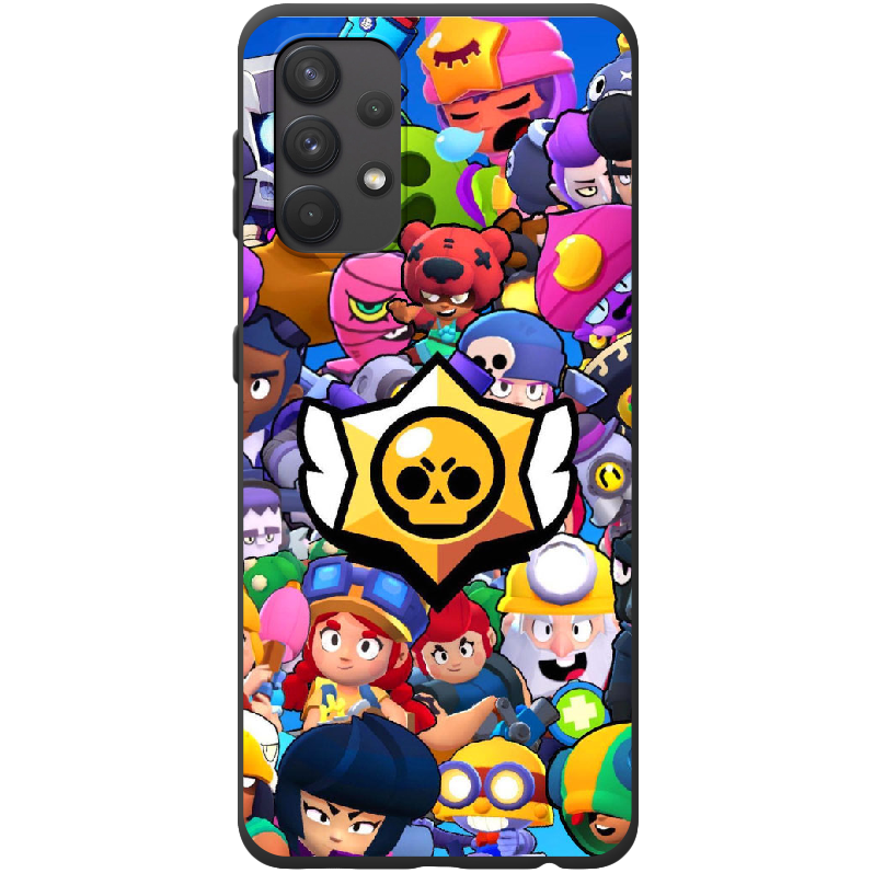 Чехол BoxFace Samsung A325 Galaxy A32 Brawl Stars Черный силикон (42084-up2389-42567)