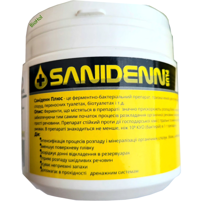 Бактерії для септиків та вигрібних ям Sanidenn PLUS порошок 450 г (11496) - фото 1 Бактерії для септиків та вигрібних ям Sanidenn PLUS порошок 450 г (11496) - фото 1