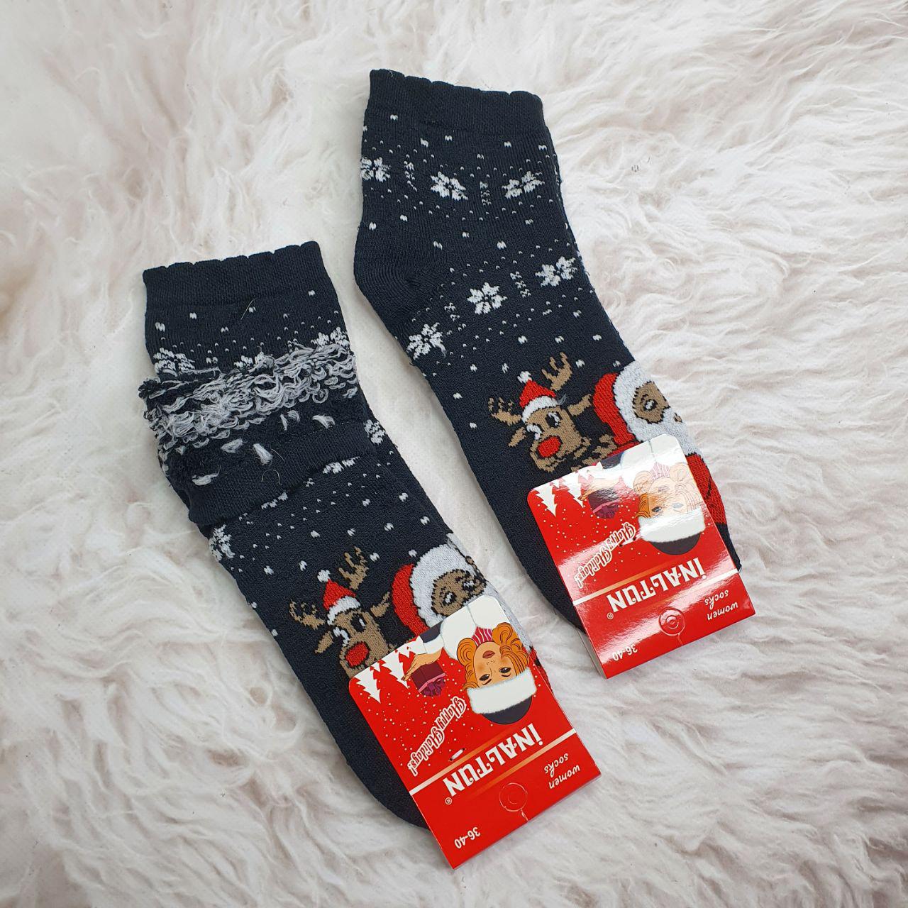 Шкарпетки жіночі махрові Inaltun р. 36-40 Black - фото 2 Шкарпетки жіночі махрові Inaltun р. 36-40 Black - фото 2