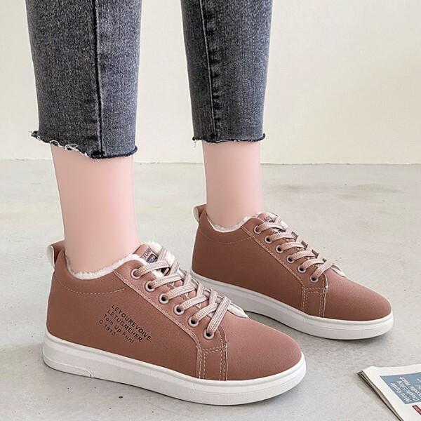 Кеды женские демисезонные M00210-1 на меху р. 38 Пудровый - фото 2 Кеды женские демисезонные M00210-1 на меху р. 38 Пудровый - фото 2