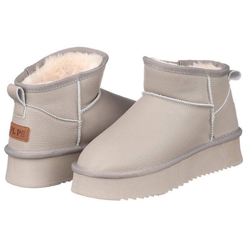 Угги женские PLPS 5854-21 кожаные р. 40 Серый (80003)