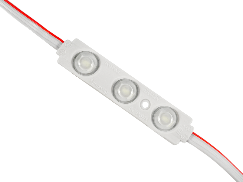Світлодіодний модуль Korea Samsung з лінзою SMD2835 3 LED 12В 1,46 Вт IP65 холодний білий (6916)