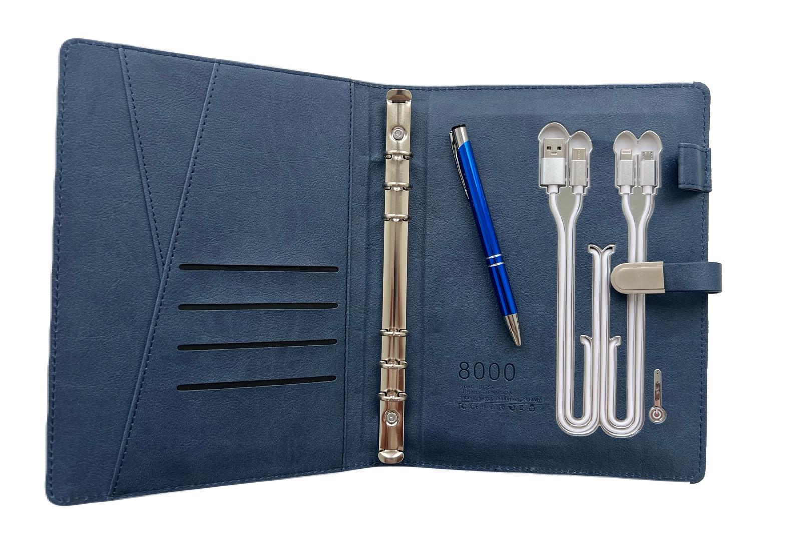 Блокнот-ежедневник AB tech Colorful c беспроводной зарядкой/Power Bank и USB flash 16 Gb Темно-синий - фото 5 Блокнот-ежедневник AB tech Colorful c беспроводной зарядкой/Power Bank и USB flash 16 Gb Темно-синий - фото 5