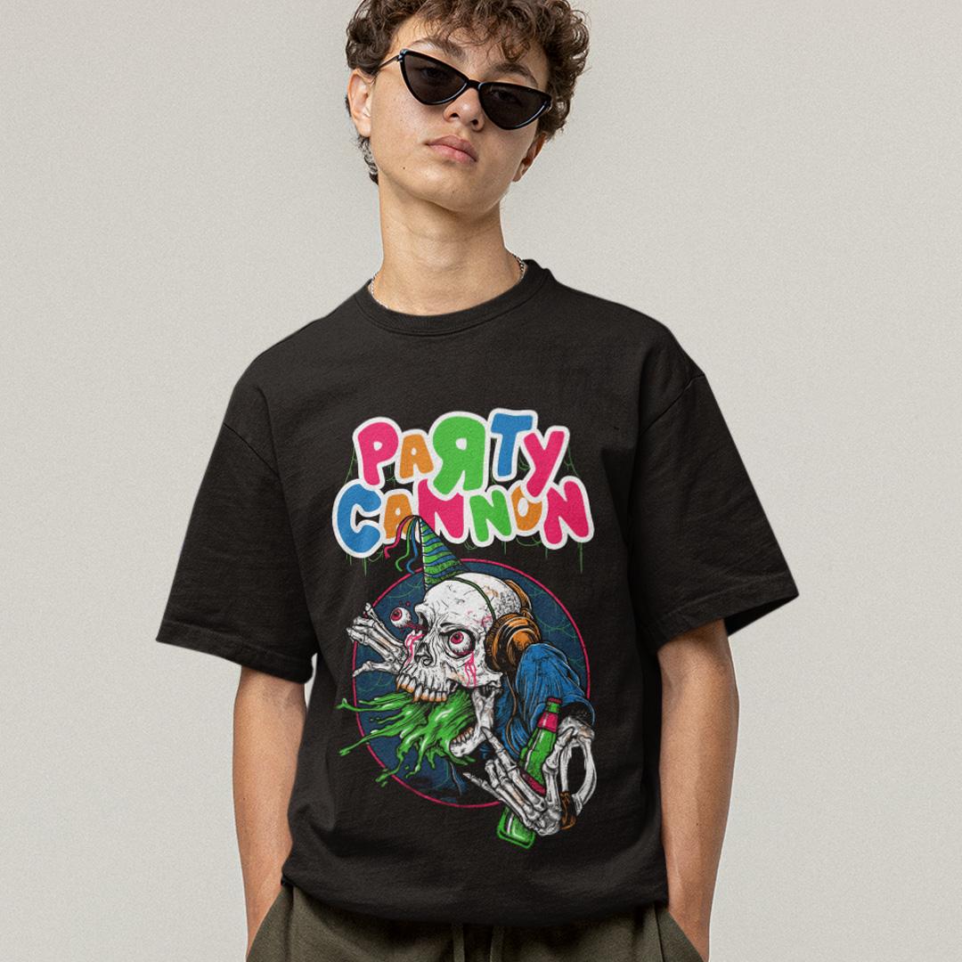 Футболка унисекс Party Cannon Puke 2XL Черный (0000011171)