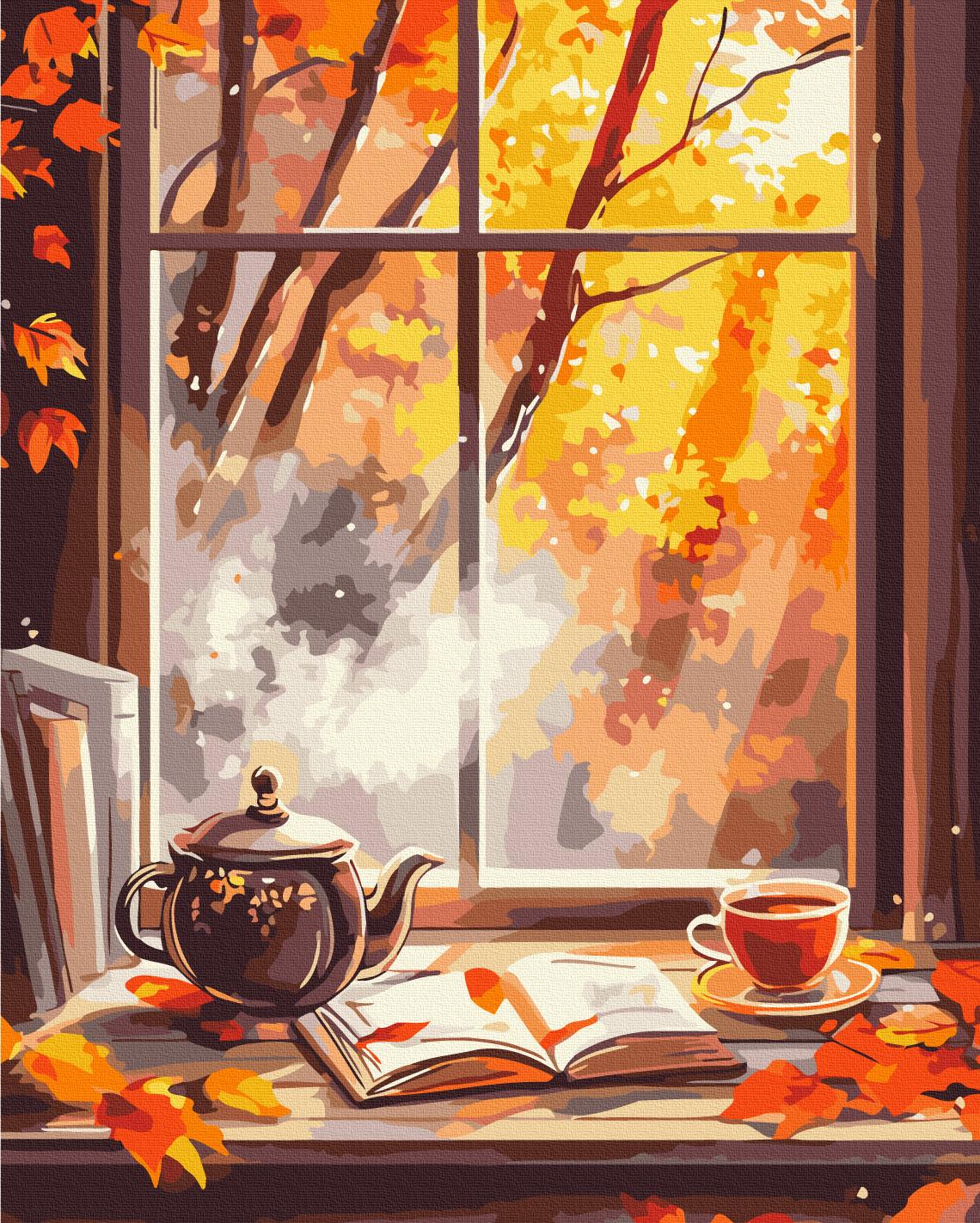 Картина за номерами Brushme Осінь за вікном 40x50 см (BS54355) Картина за номерами Brushme Осінь за вікном 40x50 см (BS54355)