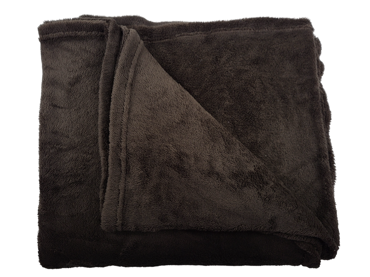 Плед флисовый двуспальный 180х200 см Темно-коричневый (1653) - фото 3 Плед флисовый двуспальный 180х200 см Темно-коричневый (1653) - фото 3