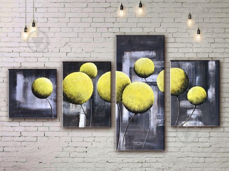 Модульная картина акрилом цветы ArtStar MHM17_4_104 размер 70 х 120 см