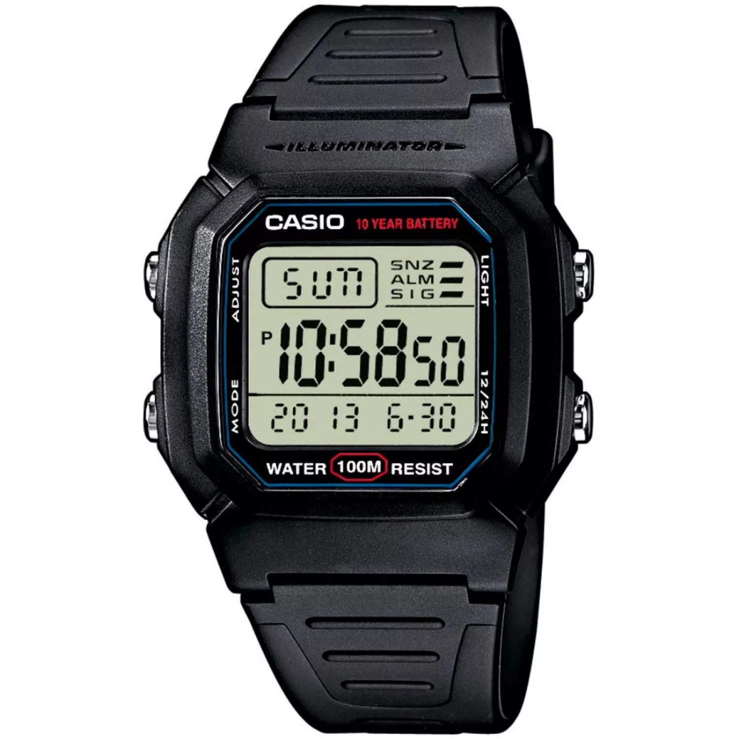 Годинник електронний водонепроникний Casio W-800H-1A (1141-0059)