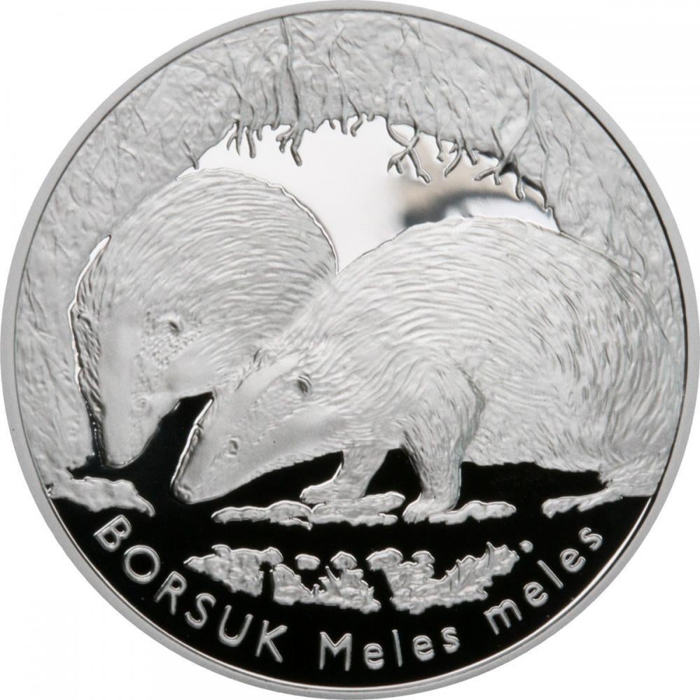Коллекционная монета Польша 20 злотых 2011 «Барсук» Серебро Proof Y 763