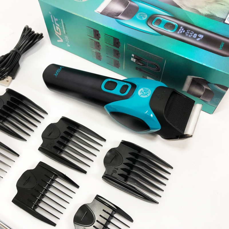 Машинка для стрижки тварин VGR V-208 акумуляторна 3W Blue (tf7465) - фото 15