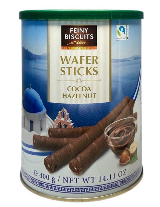 Трубочки вафельные Feiny Biscuits со вкусом какао с фундуком в металлической банке 400 г (60658)