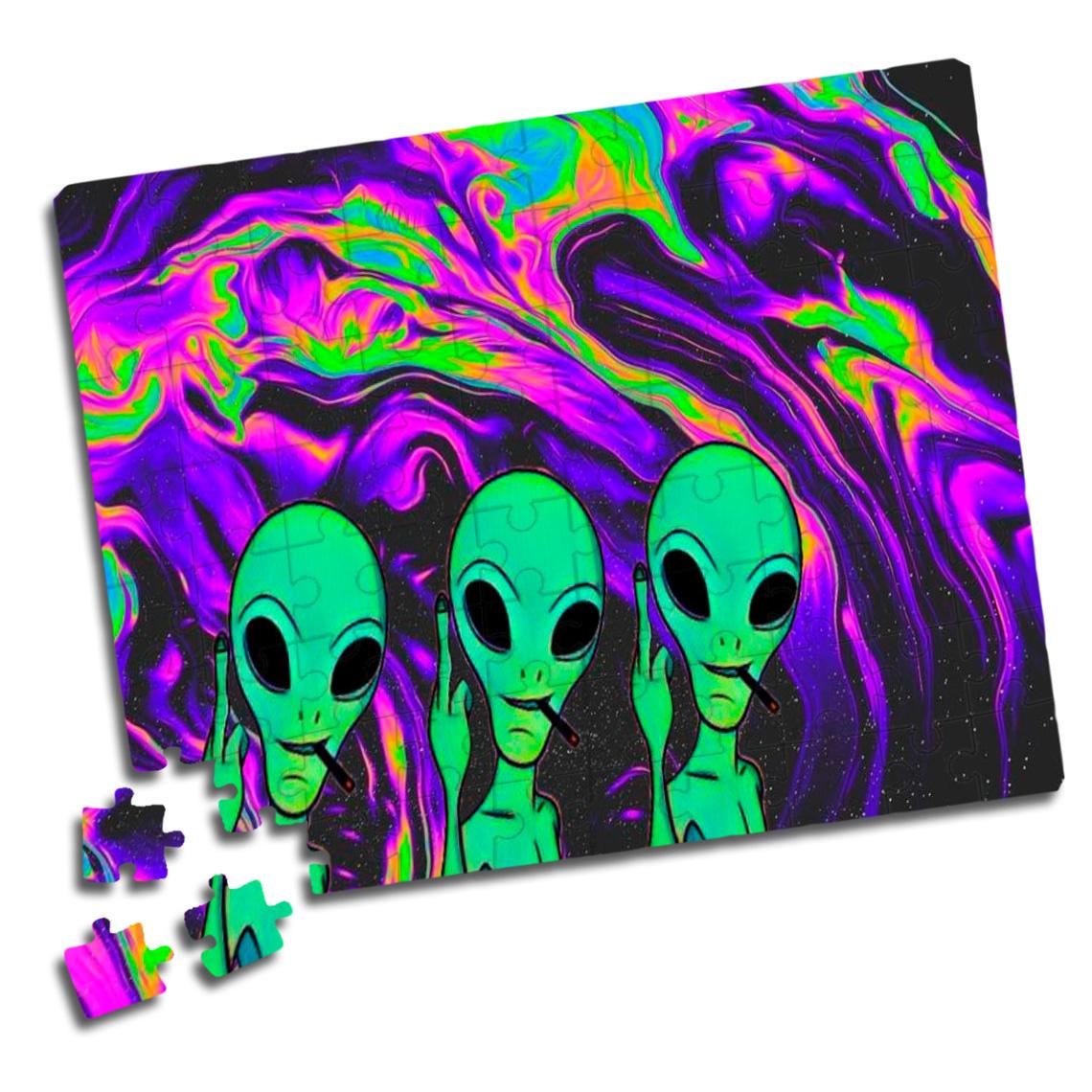 Пазл Арт №47 Пришельцы A5 80 элементов (pazl285)