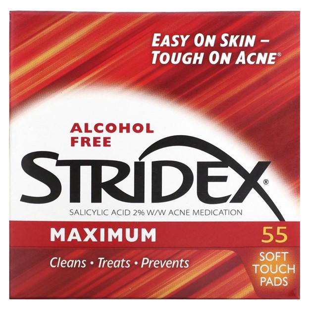 Засіб від вугрів та акне Stridex Single-Step Acne Control Maximum 55 серветок (1567) - фото 1