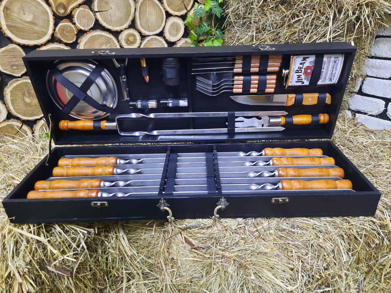 Набор шампуров Master с аксессуарами в подарочном кейсе 8 шт. 730х15х3 мм (12344523)