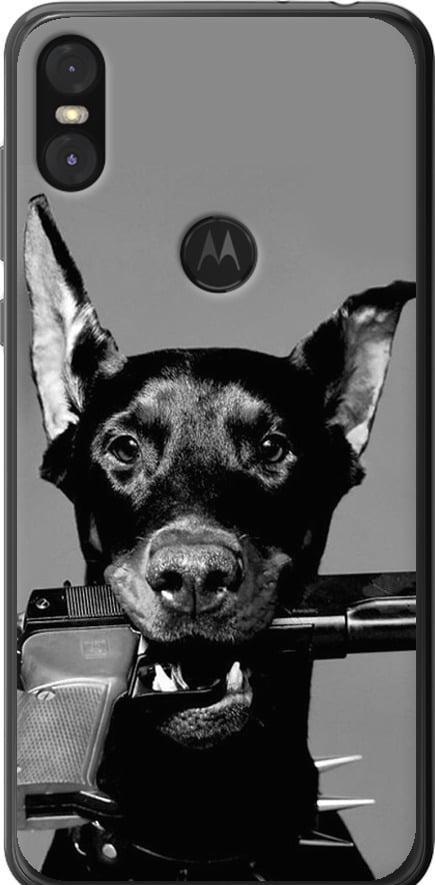 Чехол на Motorola One Доберман (2745u-1589-42517) Чехол на Motorola One Доберман (2745u-1589-42517)