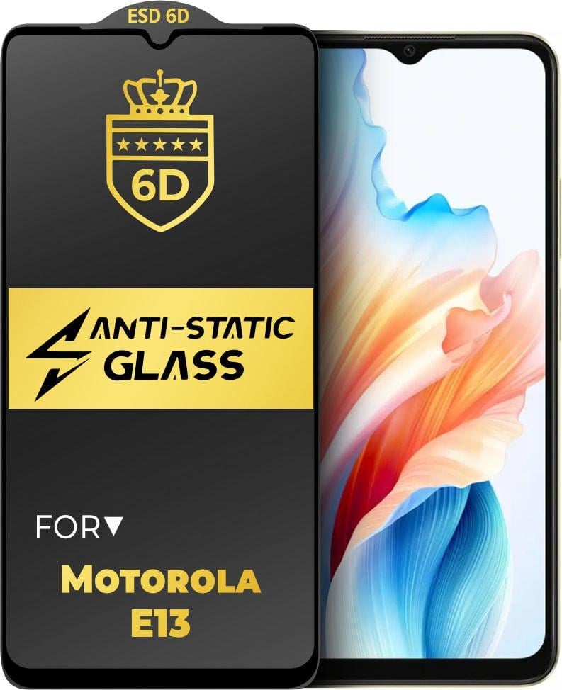 Защитное стекло 6D Anti-Static Motorola Moto E13 Glass Shield (38094)