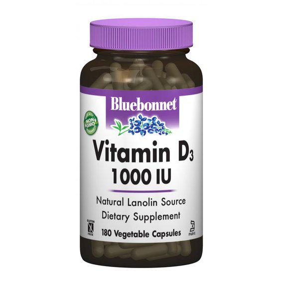 Витамин D Bluebonnet Nutrition Vitamin D3 1000IU 180 Veg Caps