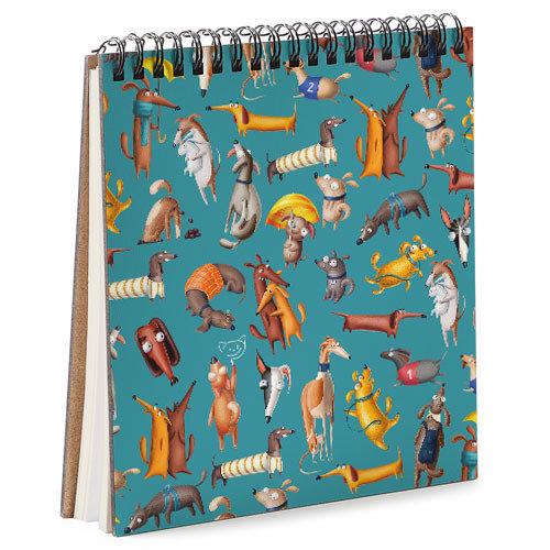 Скетчбук Разные собачки 16,7x18 см (BDK_DOG007)