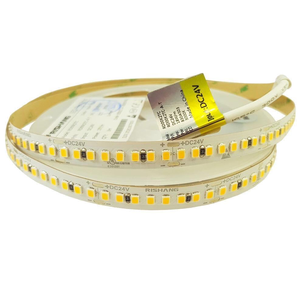 Светодиодная лента 2835-192-IP20-WW-10-24 RD00K2TC-A 3000К CRI80 3 м (16980)