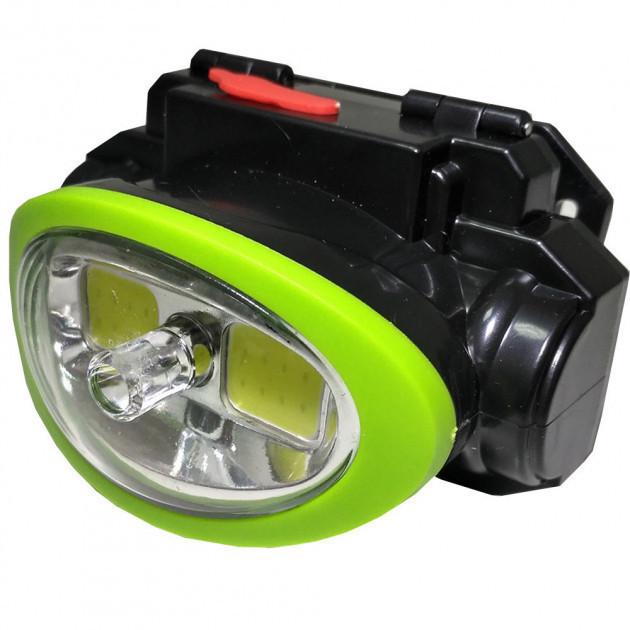 Налобный фонарик BL-0520 COB с лазером