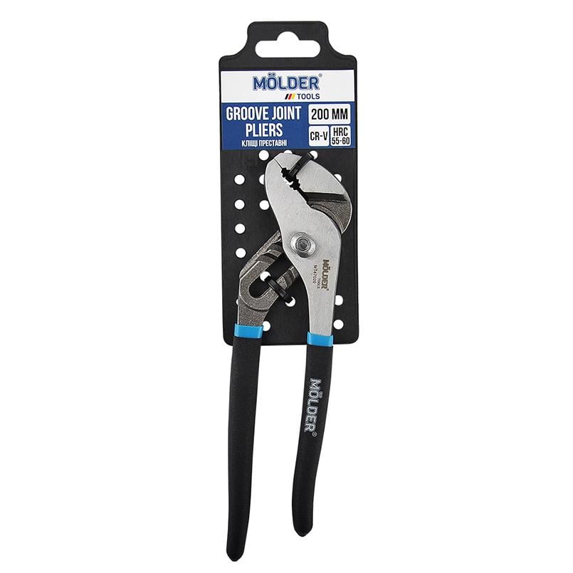 Клещи Molder переставные Cr-V 200мм, макс.диаметр 31мм