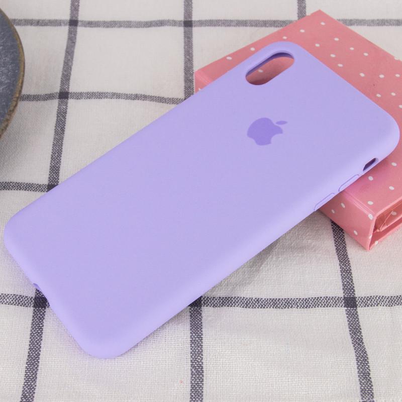 Протиударний чохол Silicone Case Full Protective (AA) для Apple iPhone X (5.8") / XS (5.8") Бузковий / Dasheen - фото 2