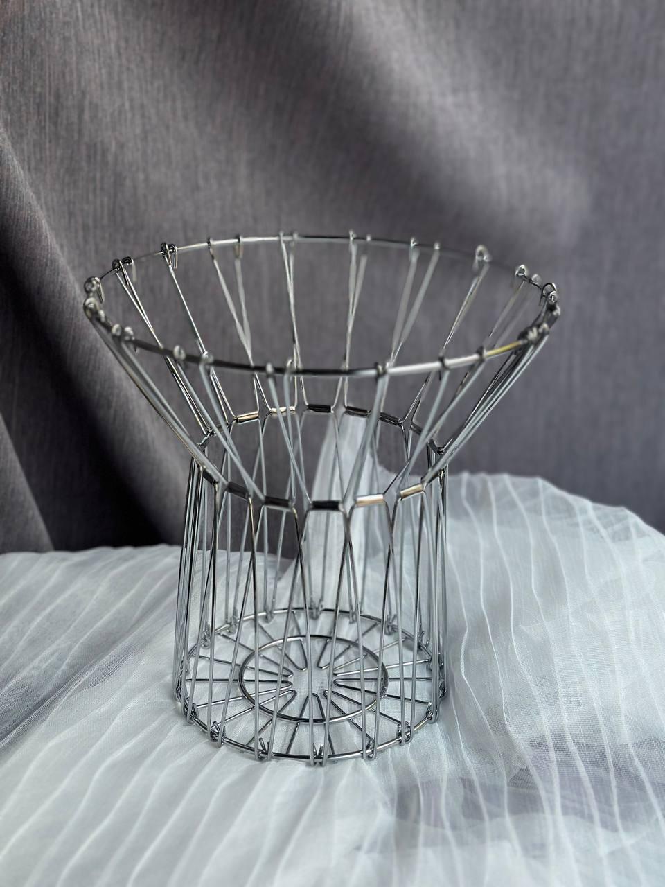 Фруктівниця-трансформер металева 36х5х10 см Срібний - фото 5 Фруктівниця-трансформер металева 36х5х10 см Срібний - фото 5