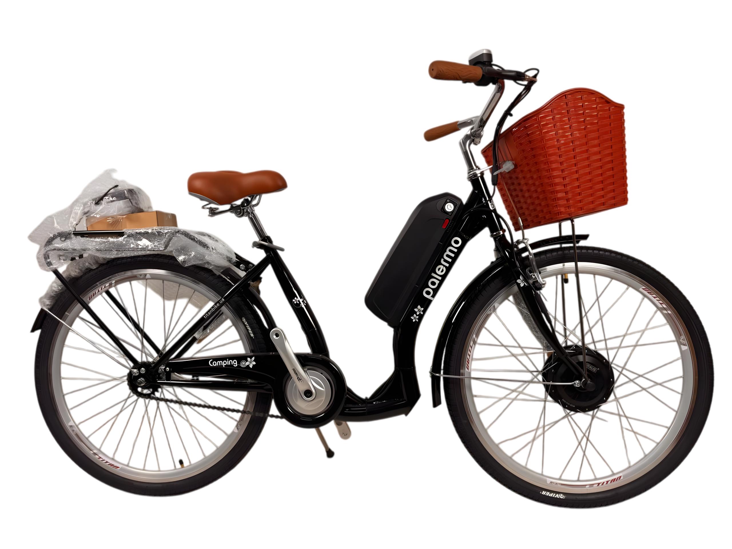 Электровелосипед Titan Palermo 26" 16" передний 500 W 48 V 10 Ah Черный