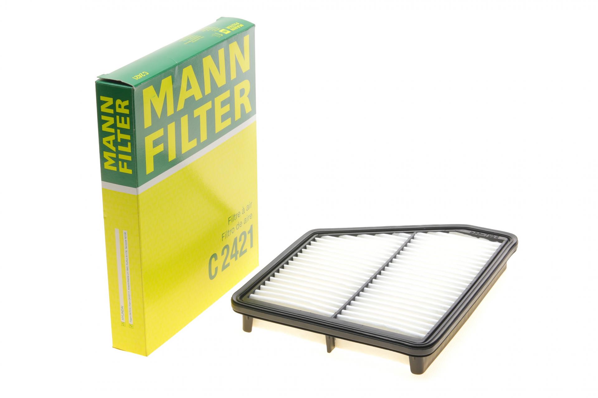 Фильтр воздушный Mann-Filter для Hyundai Matrix 1,5CRDi/1,6/1,8 01-10 (C 2421)