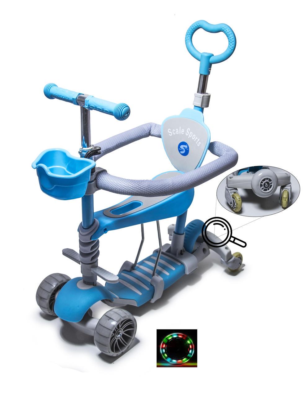 Самокат Scale Sports Smart 5в1 Full Блакитний (2135637070) - фото 3