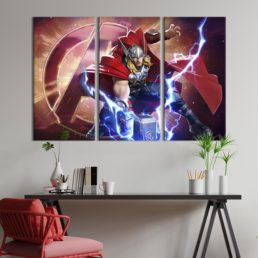 Модульная картина триптих Тор Marvel comics 156x100 см (754-31)