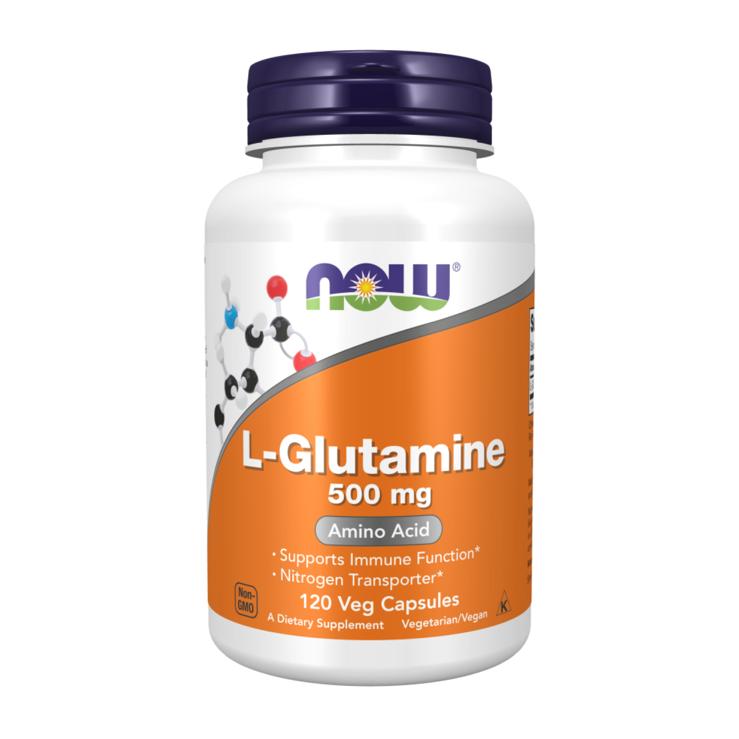 Л-Глютамін NOW Foods L-Glutamine 500 мг 120 капс. (CO003436)