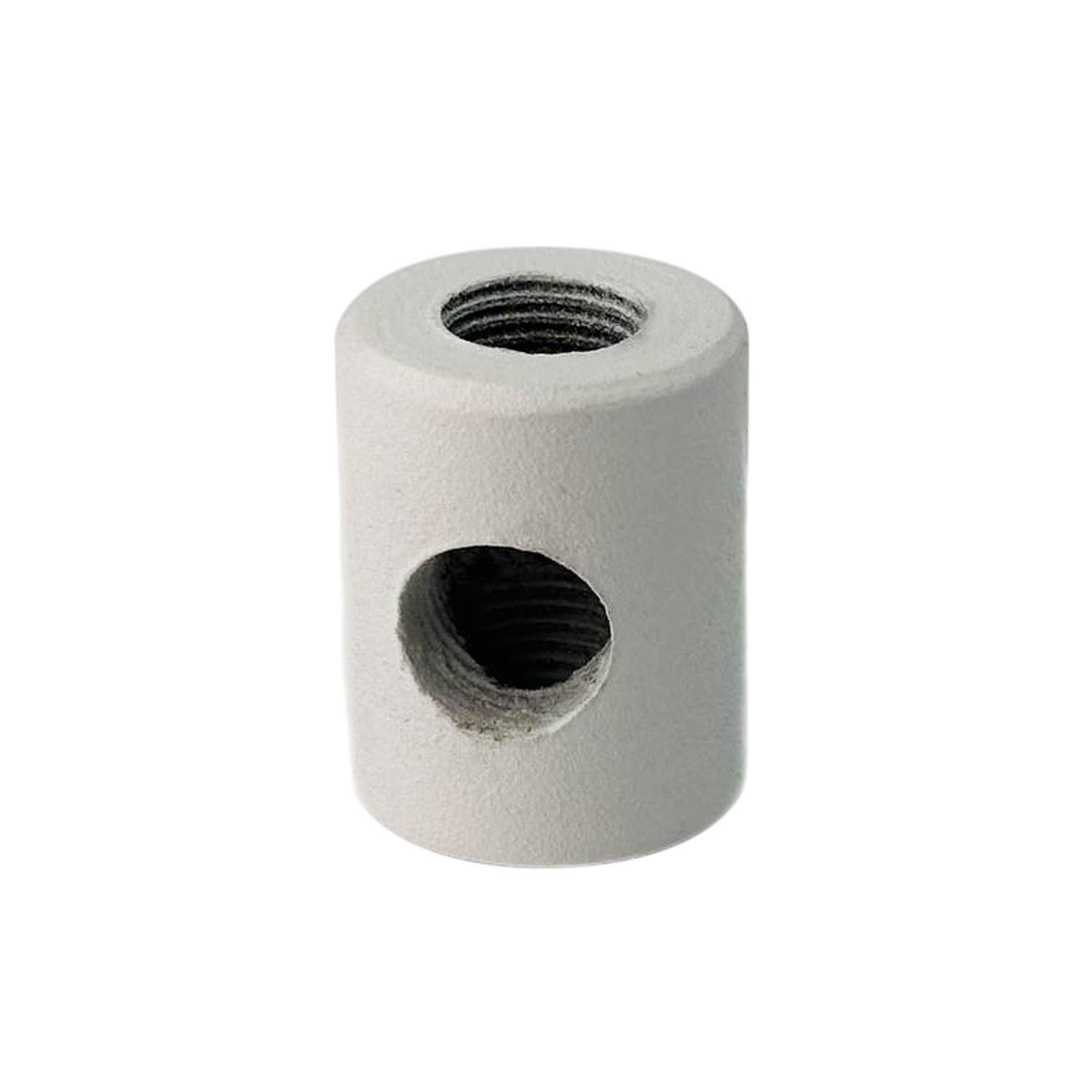 Перехідник-з'єднувач металевий із товстого металу Білий (35752)