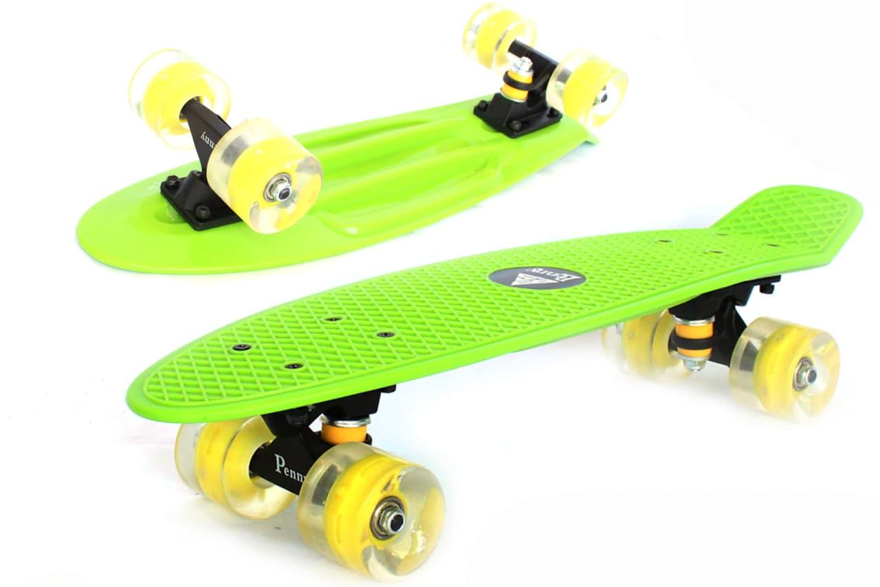 Пенніборд скейт круїзер Bavar Sport Penny до 70 кг Салатовий - фото 2 Пенніборд скейт круїзер Bavar Sport Penny до 70 кг Салатовий - фото 2
