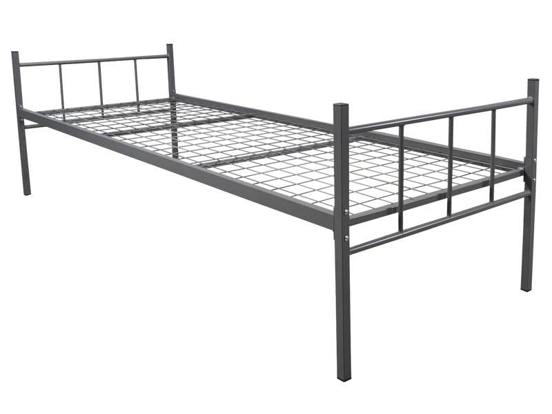 Кровать одноместная металлическая Kompred OL607/11 900х800 см Серый Кровать одноместная металлическая Kompred OL607/11 900х800 см Серый