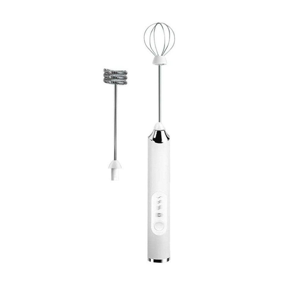 Капучинатор электрический портативный EGGO BEATER 1-50 беспроводной 3 скорости аккумуляторный Белый (3633А)