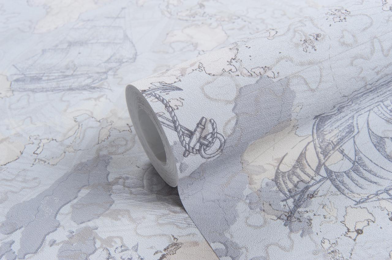 Шпалери універсальні LS миючі 10,05х1,06 м Блакитно-бежевий (5-1539) - фото 2