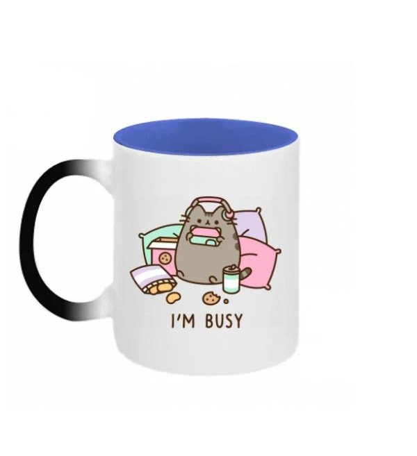 Кружка-хамелеон Pusheen I'm Busy двухцветный (22765824)