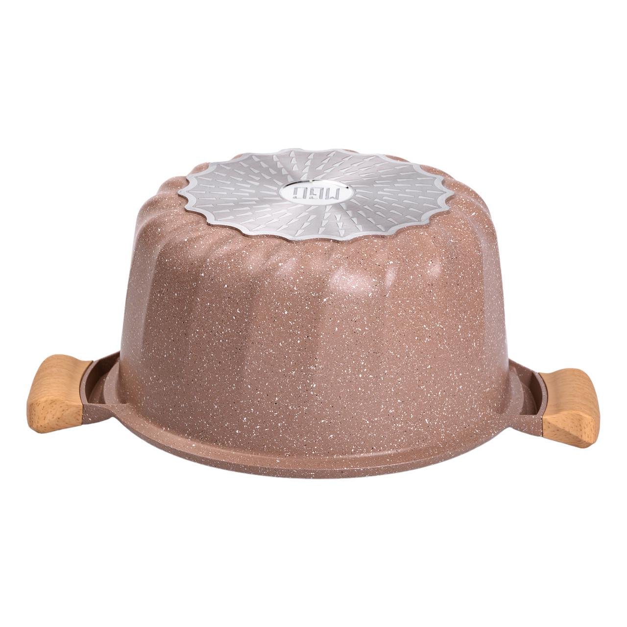 Кастрюля алюминиевая MGC с крышкой и антипригарным покрытием 8 л Ø 28 см - фото 3