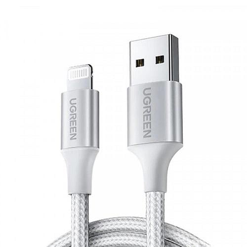 Кабель USB AM-Lightning UGREEN US199 M 2,4 A 2 м Серебряный (60163)